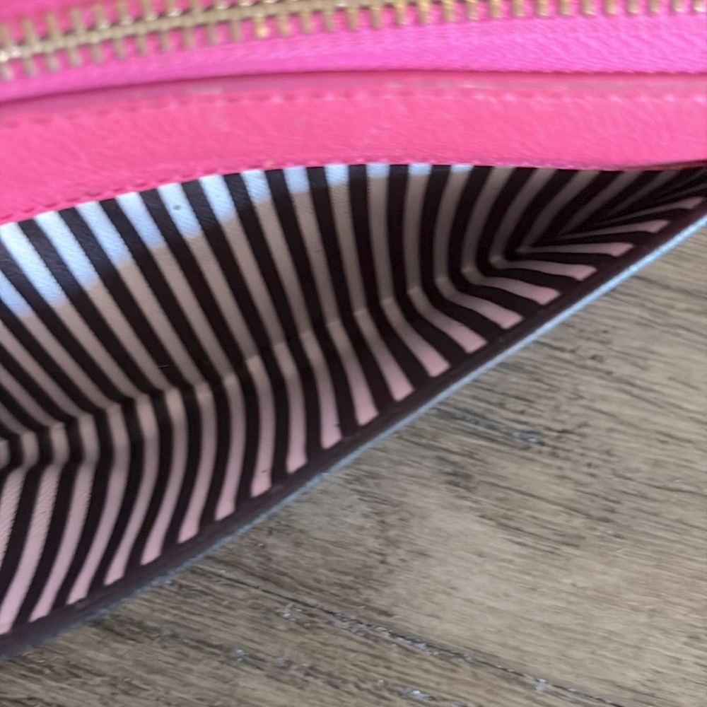 [Kate Spade] Two-Tone Zip-Around Long Colorblock Pink & Black Designer Wallet - Picture 12 of 12
